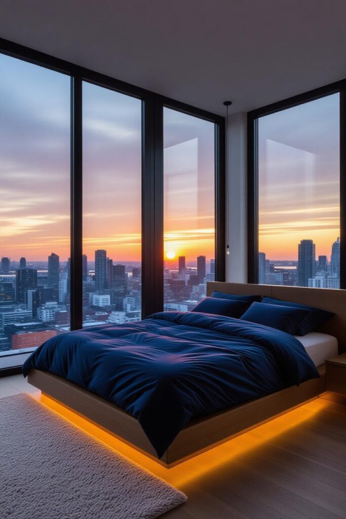 modern bedroom decor, white bedroom set, bedroom wall decor ideas