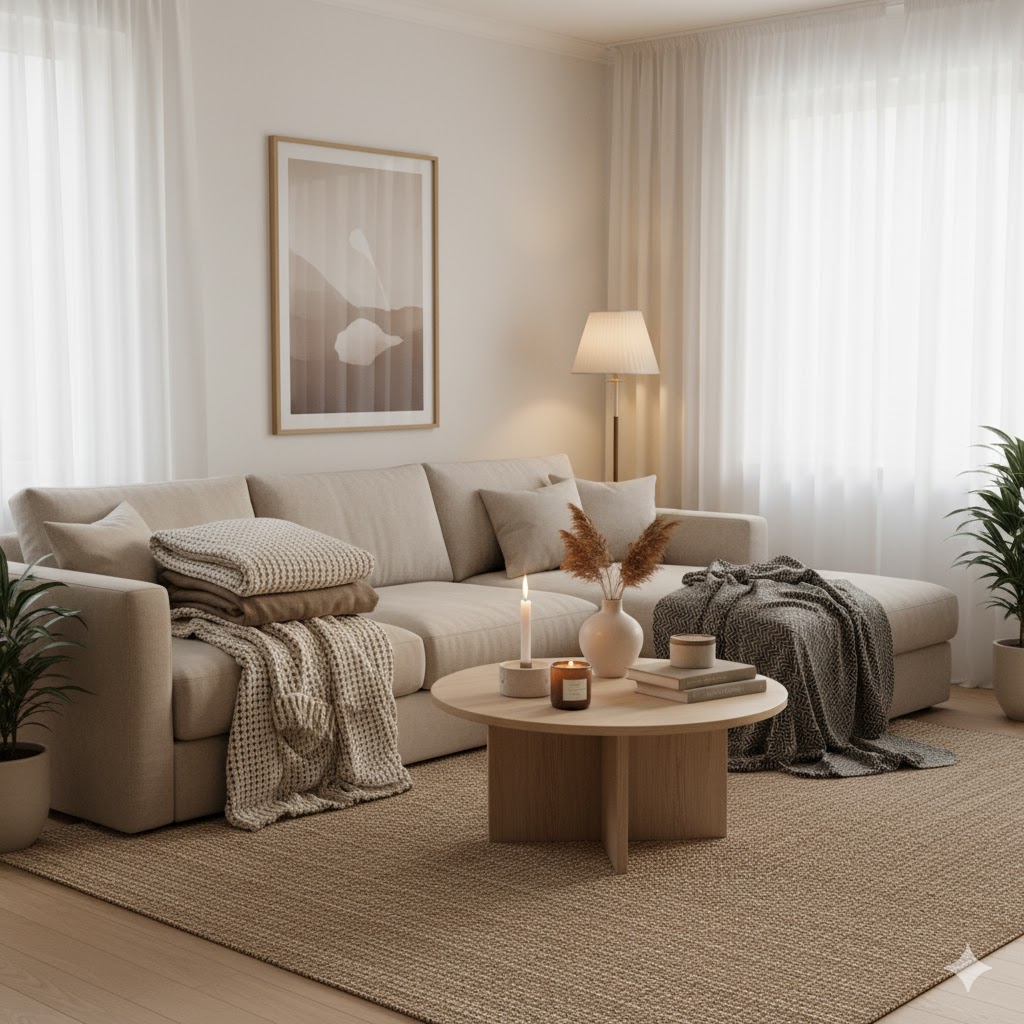 Bright indoor living space filled with indoor plants like monstera, succulents, and ferns — a refreshing touch to cozy home decor.